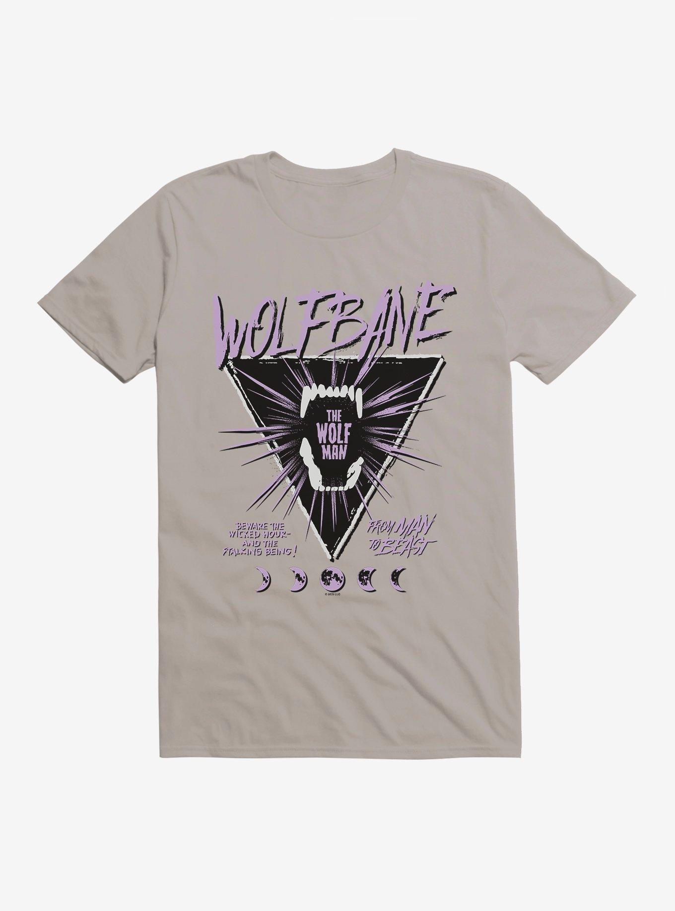 Universal Monsters The Wolf Man Wolfbane T-Shirt, LIGHT GREY, hi-res