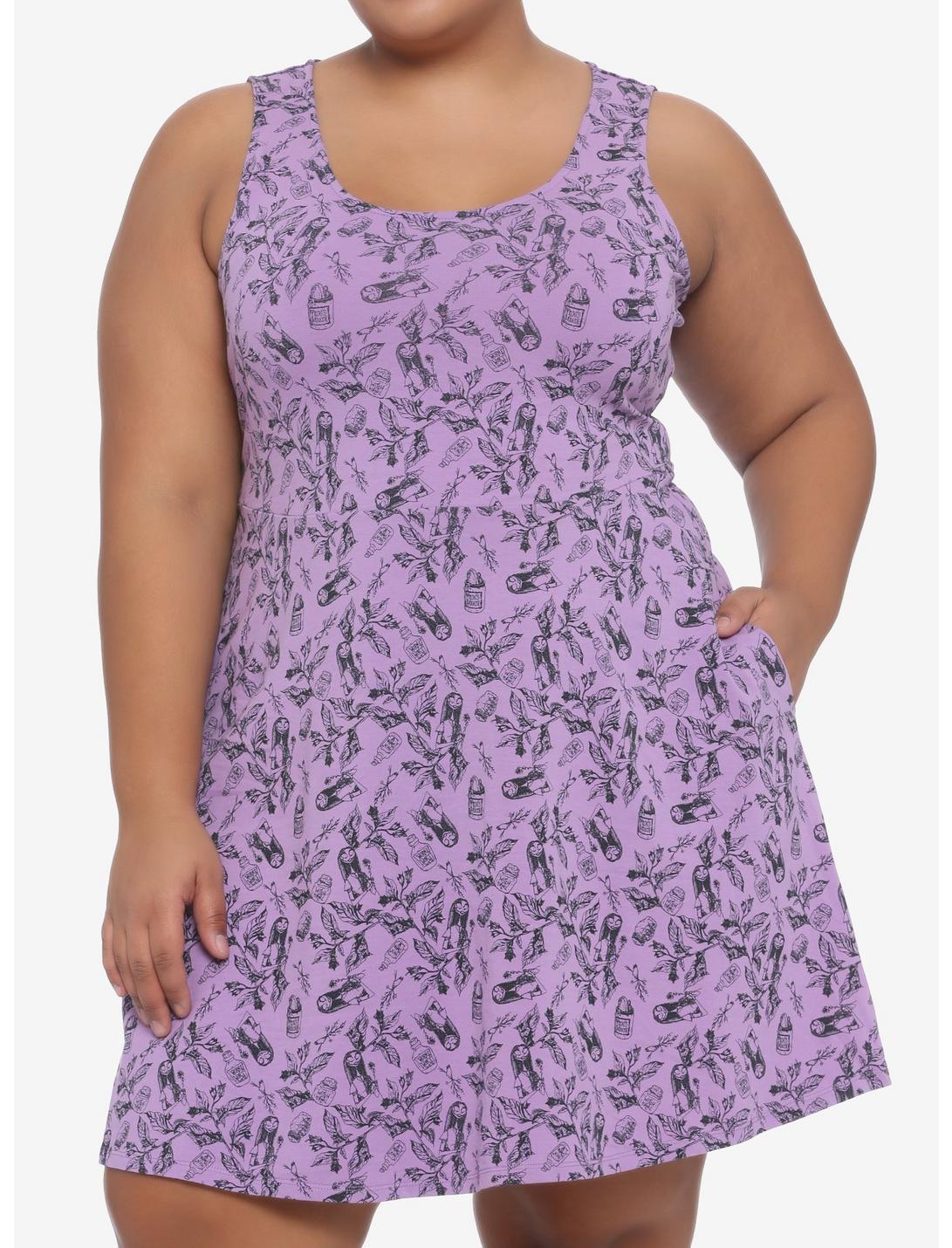 The Nightmare Before Christmas Sally & Ingredients Dress Plus Size, BLACK, hi-res
