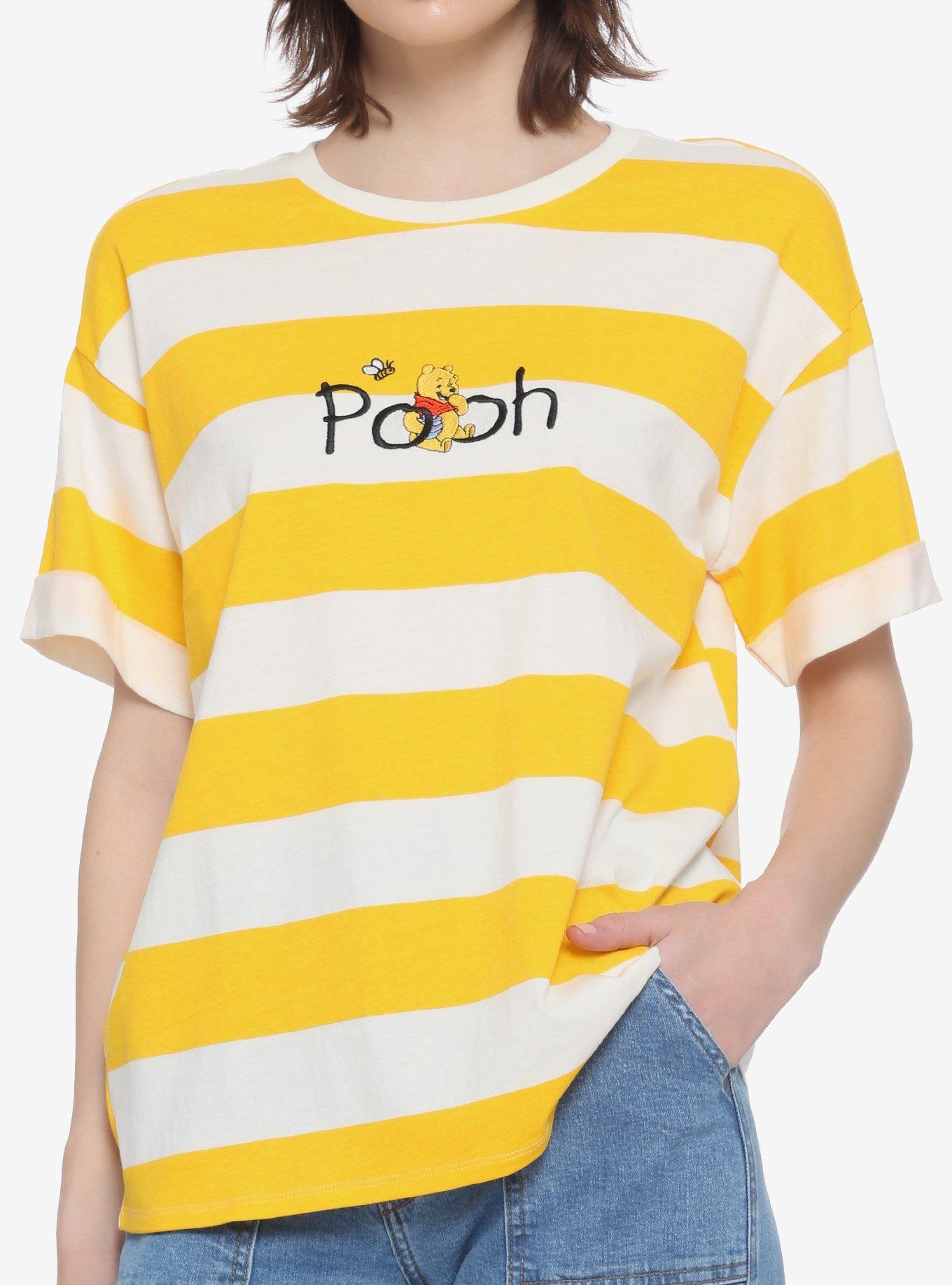 Disney Winnie The Pooh Logo Stripe Girls T-Shirt, WHITE, hi-res