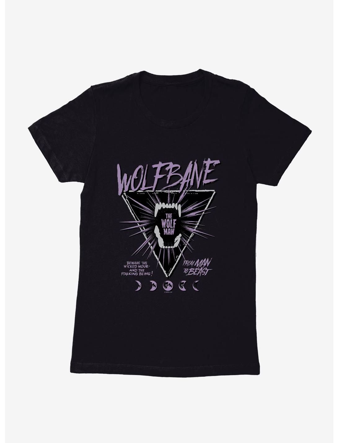 Universal Monsters The Wolf Man Wolfbane Womens T-Shirt, BLACK, hi-res