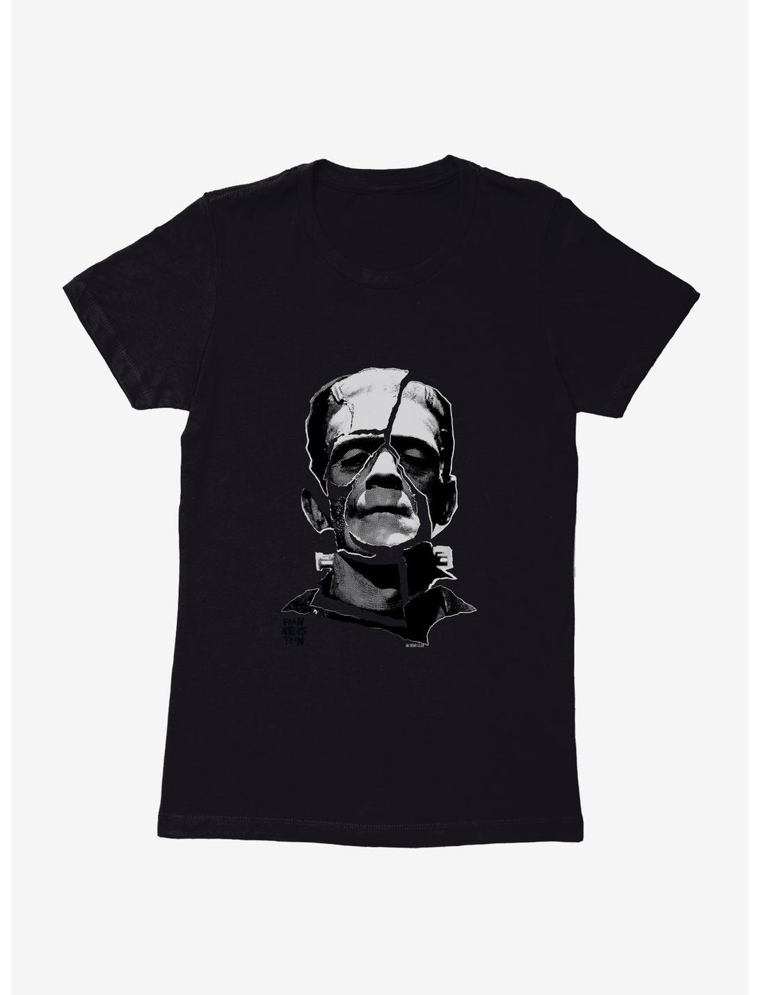 Universal Monsters Frankenstein Face Tear Womens T-Shirt, BLACK, hi-res