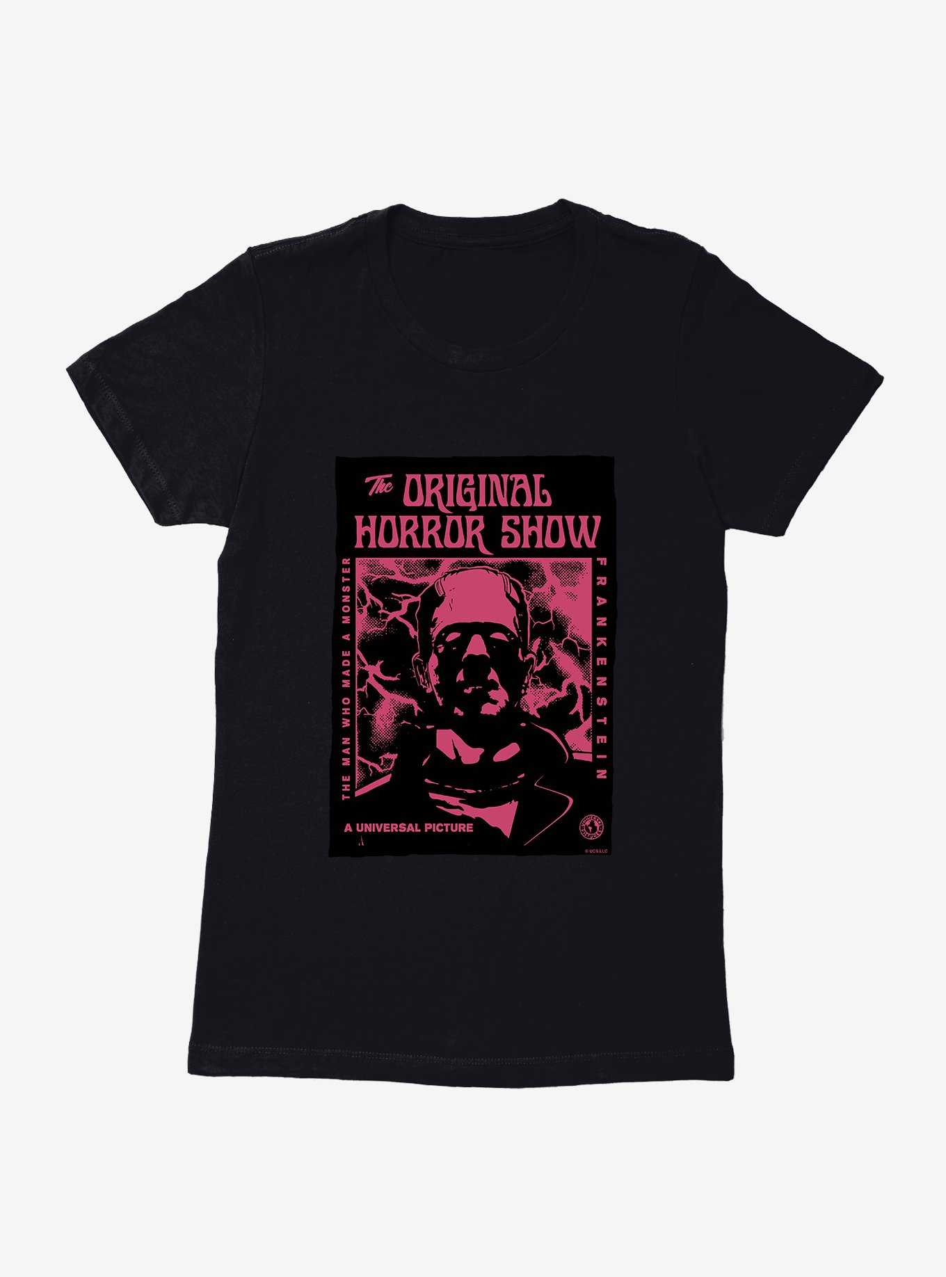 Universal Monsters Frankenstein Pink Face Womens T-Shirt, , hi-res