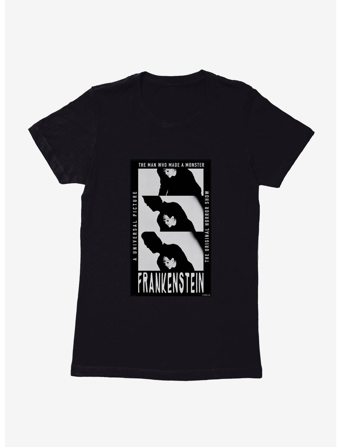 Universal Monsters Frankenstein Shadows Womens T-Shirt, BLACK, hi-res
