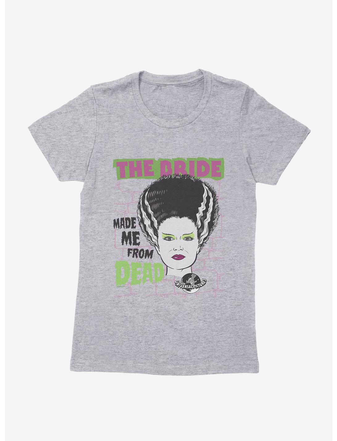 Universal Monsters Bride Of Frankenstein Made Me Womens T-Shirt, HEATHER, hi-res