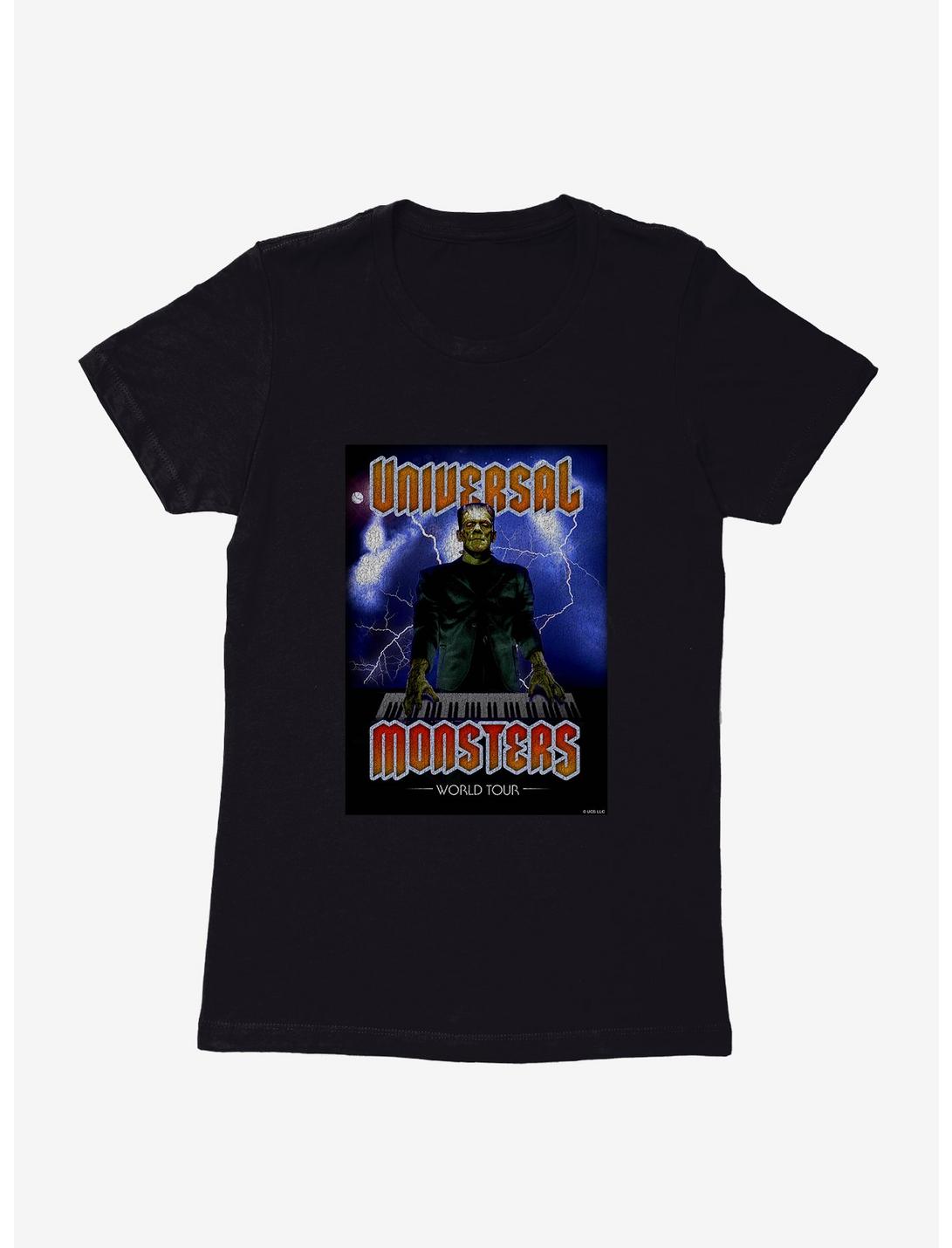 Universal Monsters Frankenstein World Tour Womens T-Shirt, BLACK, hi-res