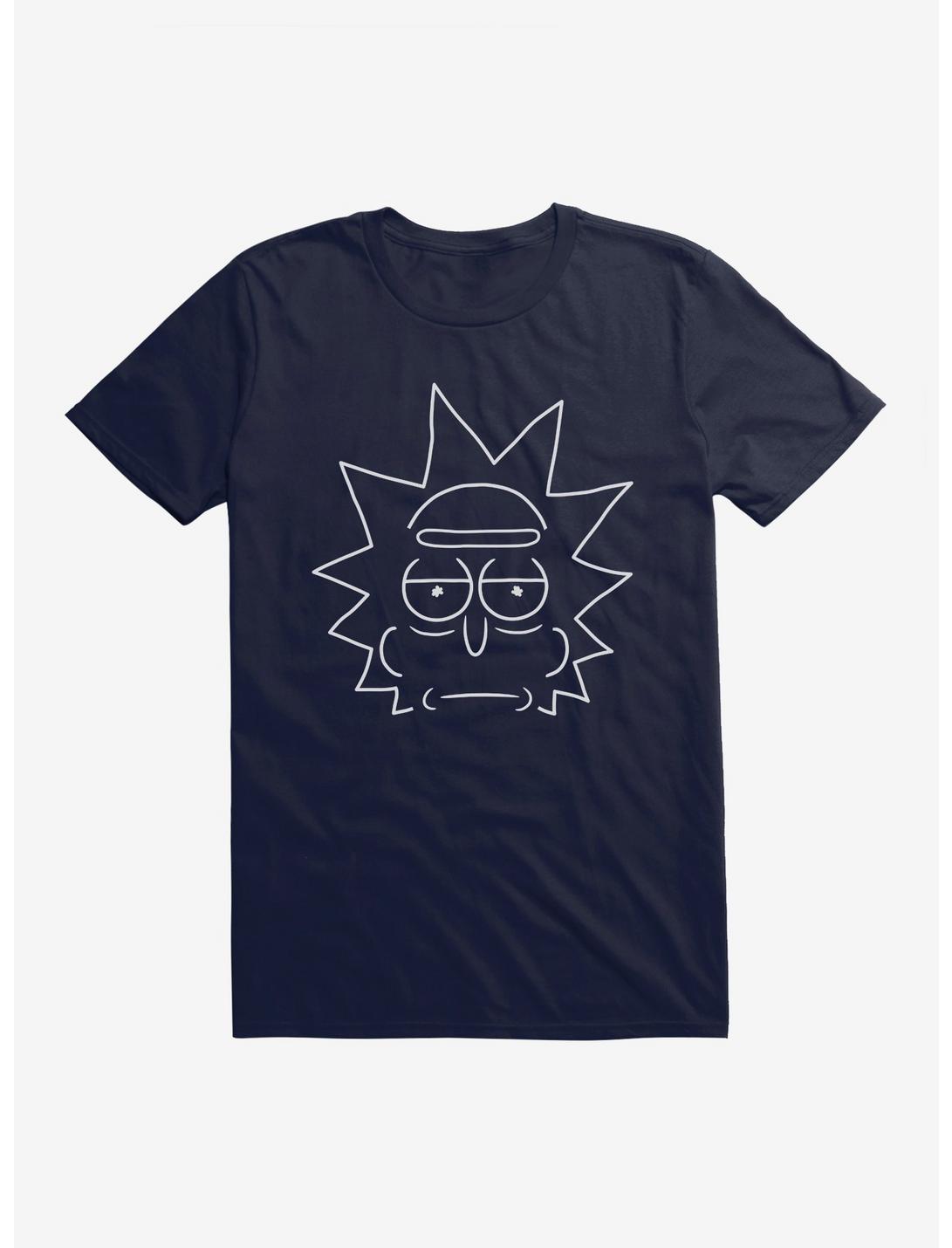 Rick And Morty Rick Face Outline T-Shirt, , hi-res