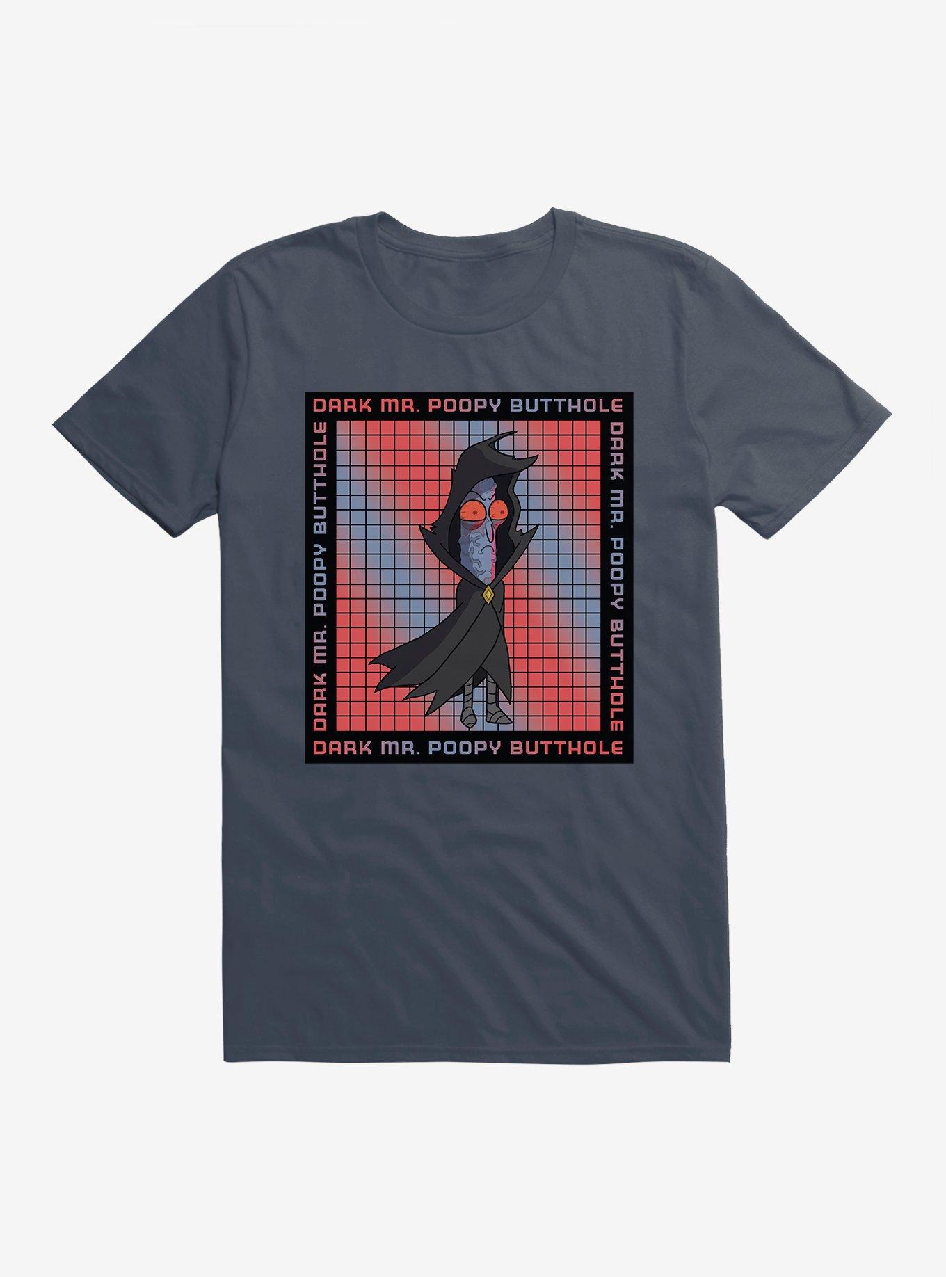 Rick And Morty Dark Mr. Poopy Butthole T-Shirt, LAKE, hi-res