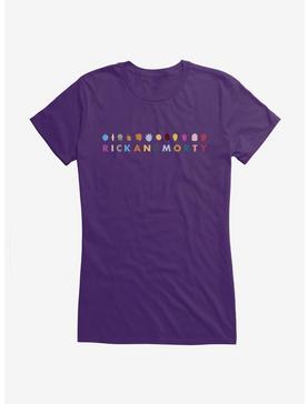 Rick And Morty Faces Lineup Girls T-Shirt, PURPLE, hi-res