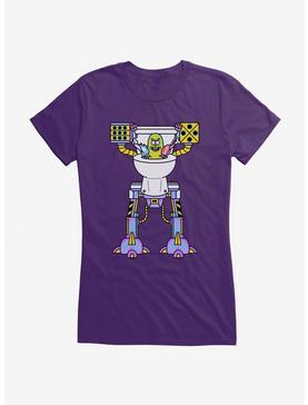 Rick And Morty Neon Pickle Robot Girls T-Shirt, PURPLE, hi-res