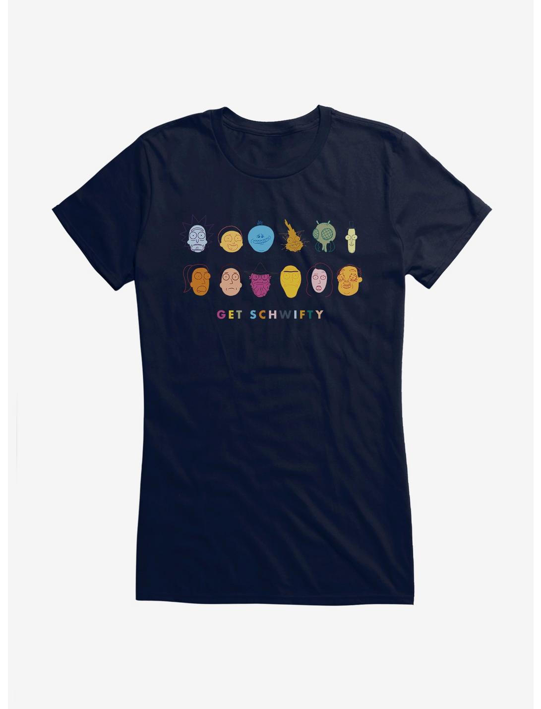 Rick And Morty Get Schwifty Faces Girls T-Shirt, , hi-res