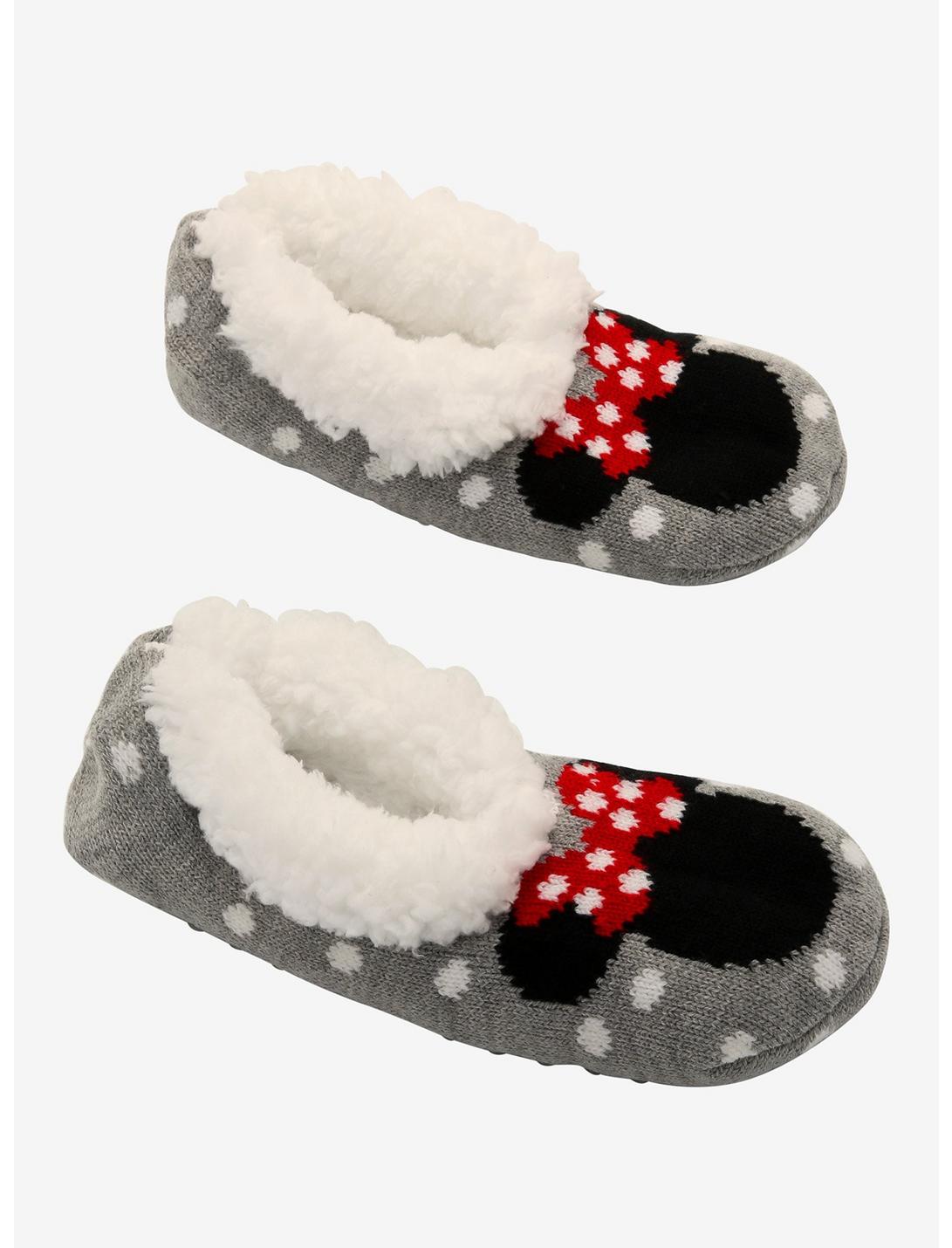 Disney Minnie Mouse Polka Dot Cozy Slippers, , hi-res