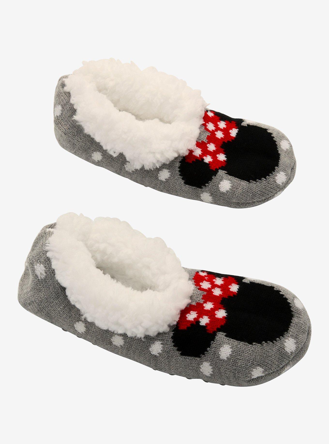 Disney Minnie Mouse Polka Dot Cozy Slippers, , hi-res
