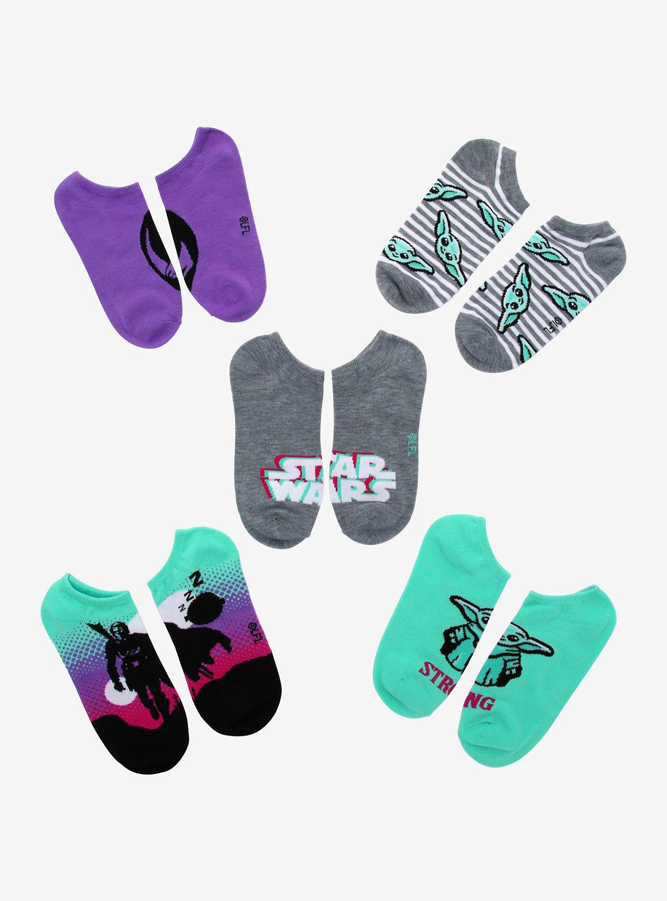 Star Wars The Mandalorian No-Show Socks 5 Pair, , hi-res