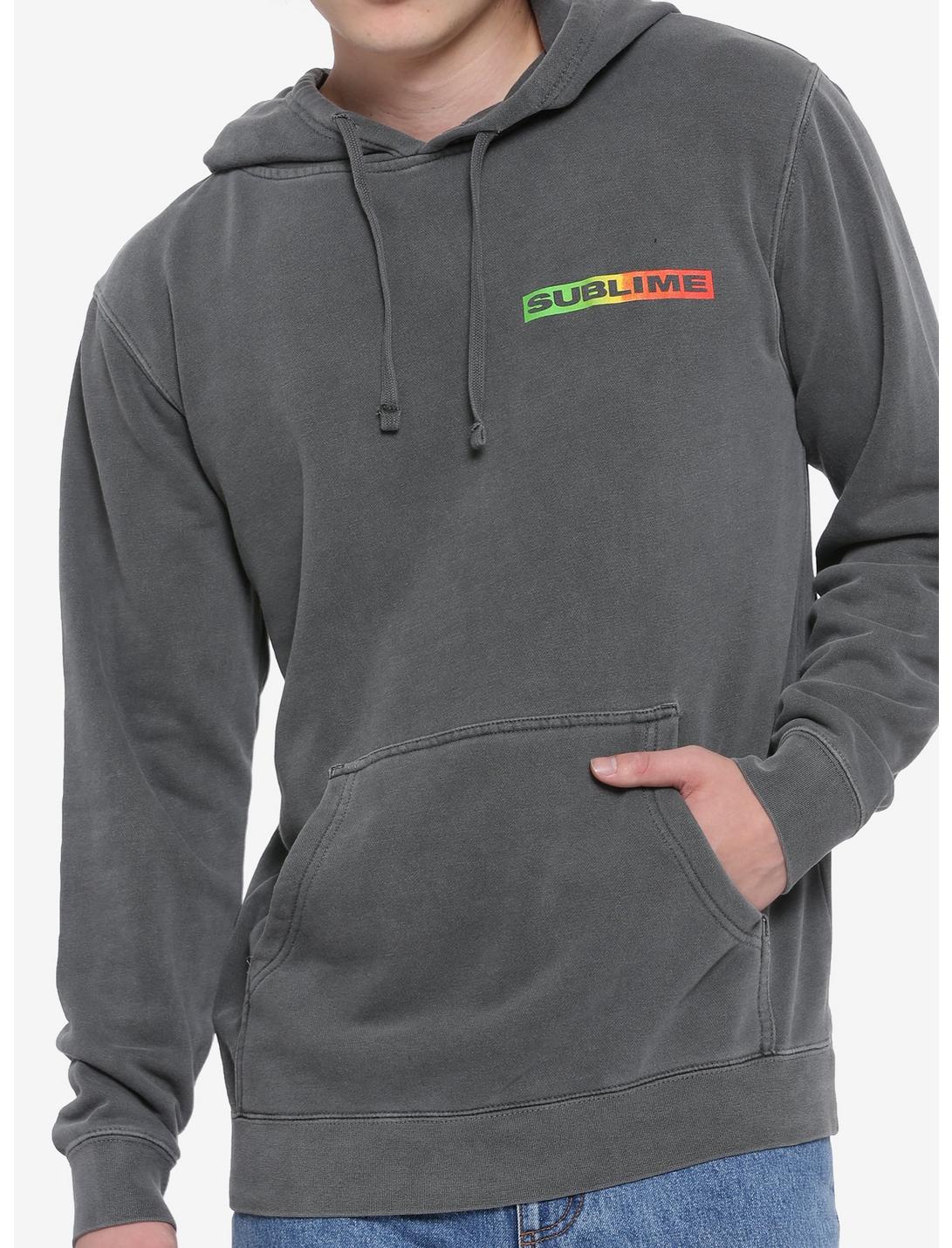 Sublime Green Yellow & Red Logo Hoodie, BLACK, hi-res