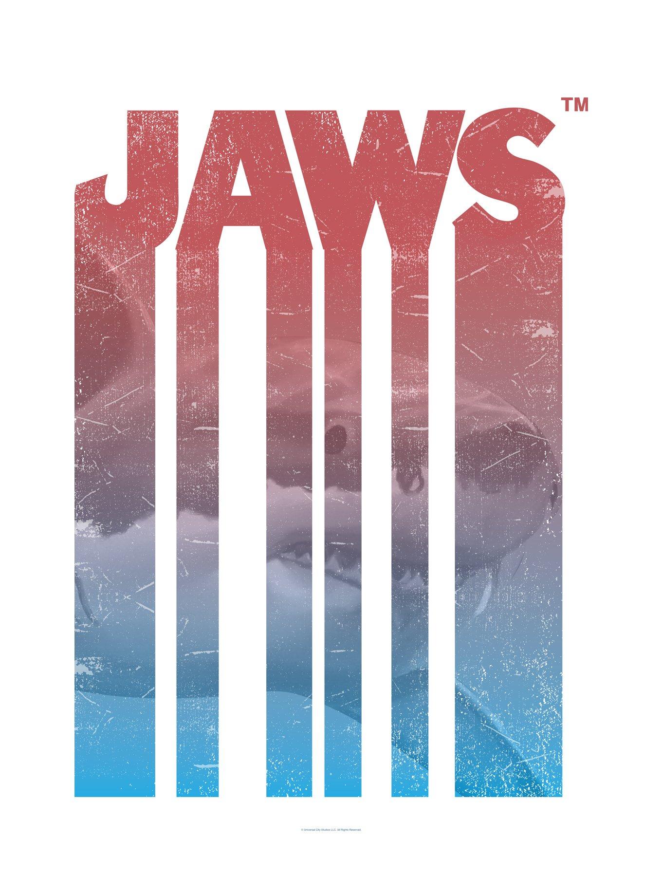 Jaws Ocean Monster Poster, WHITE, hi-res