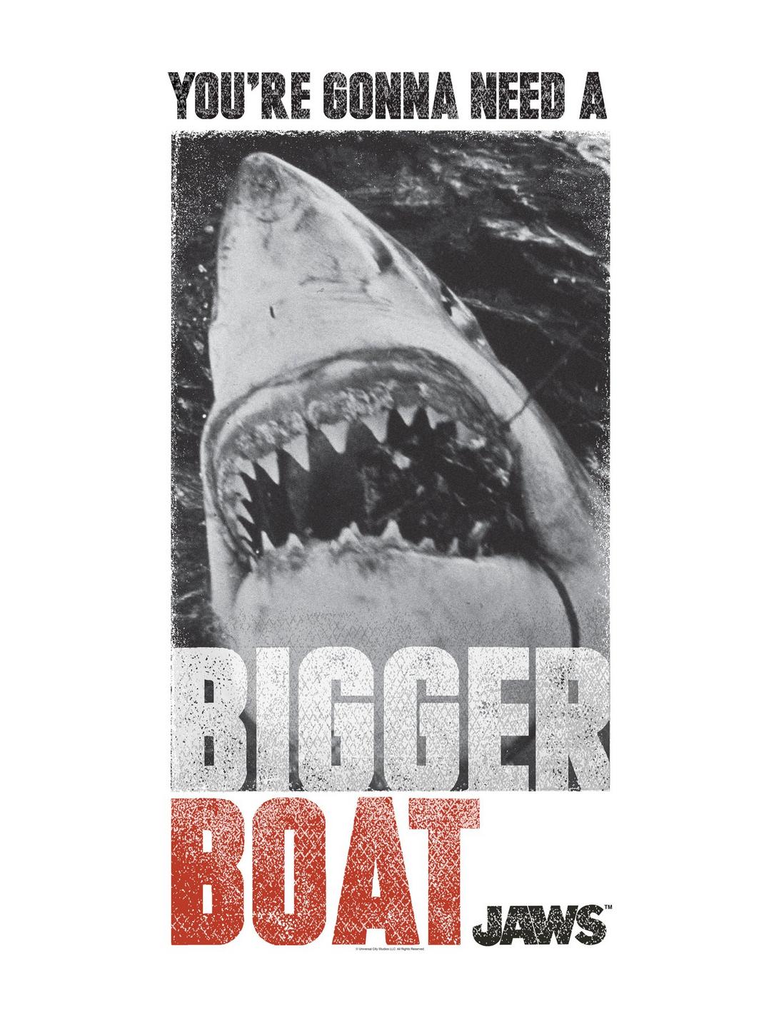 Jaws You Need A Bigger Boat Poster, WHITE, hi-res