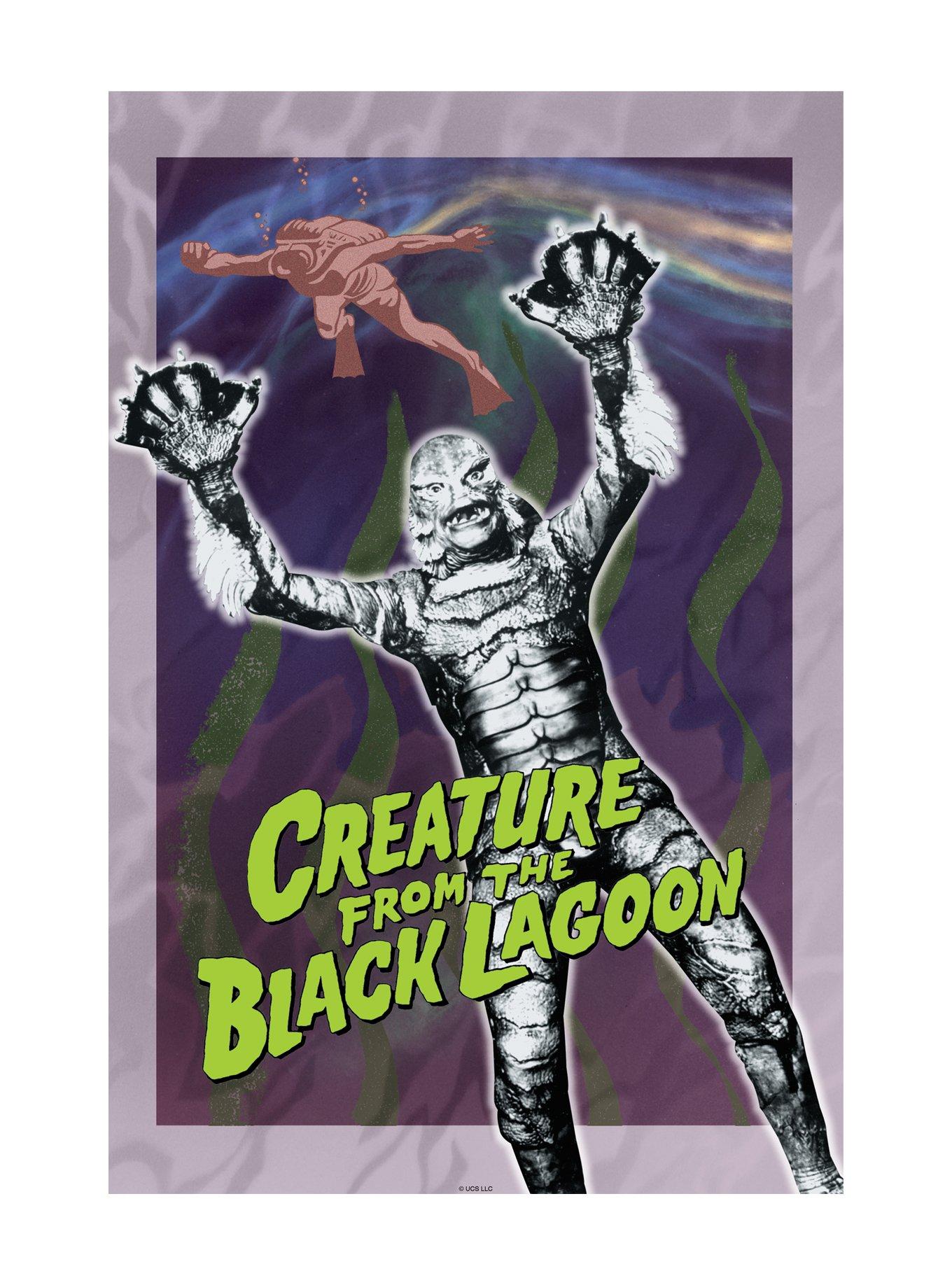 Universal Monsters Creature From The Black Lagoon Beware Poster, WHITE, hi-res