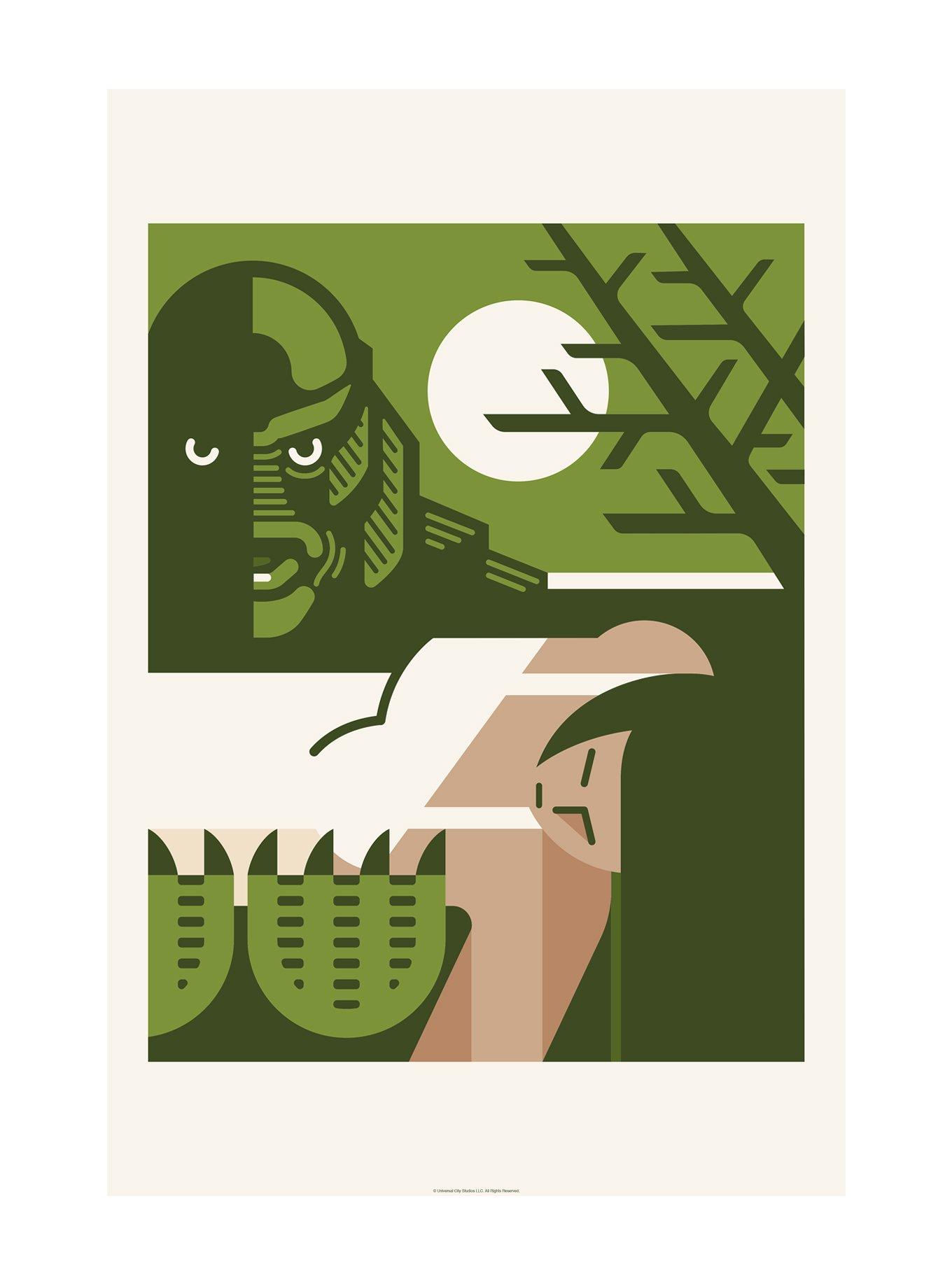 Universal Monsters Creature From The Black Lagoon Bold Pop Art Poster, WHITE, hi-res