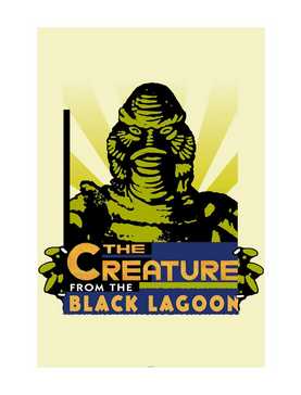 Universal Monsters Creature From The Black Lagoon Signage Poster, , hi-res
