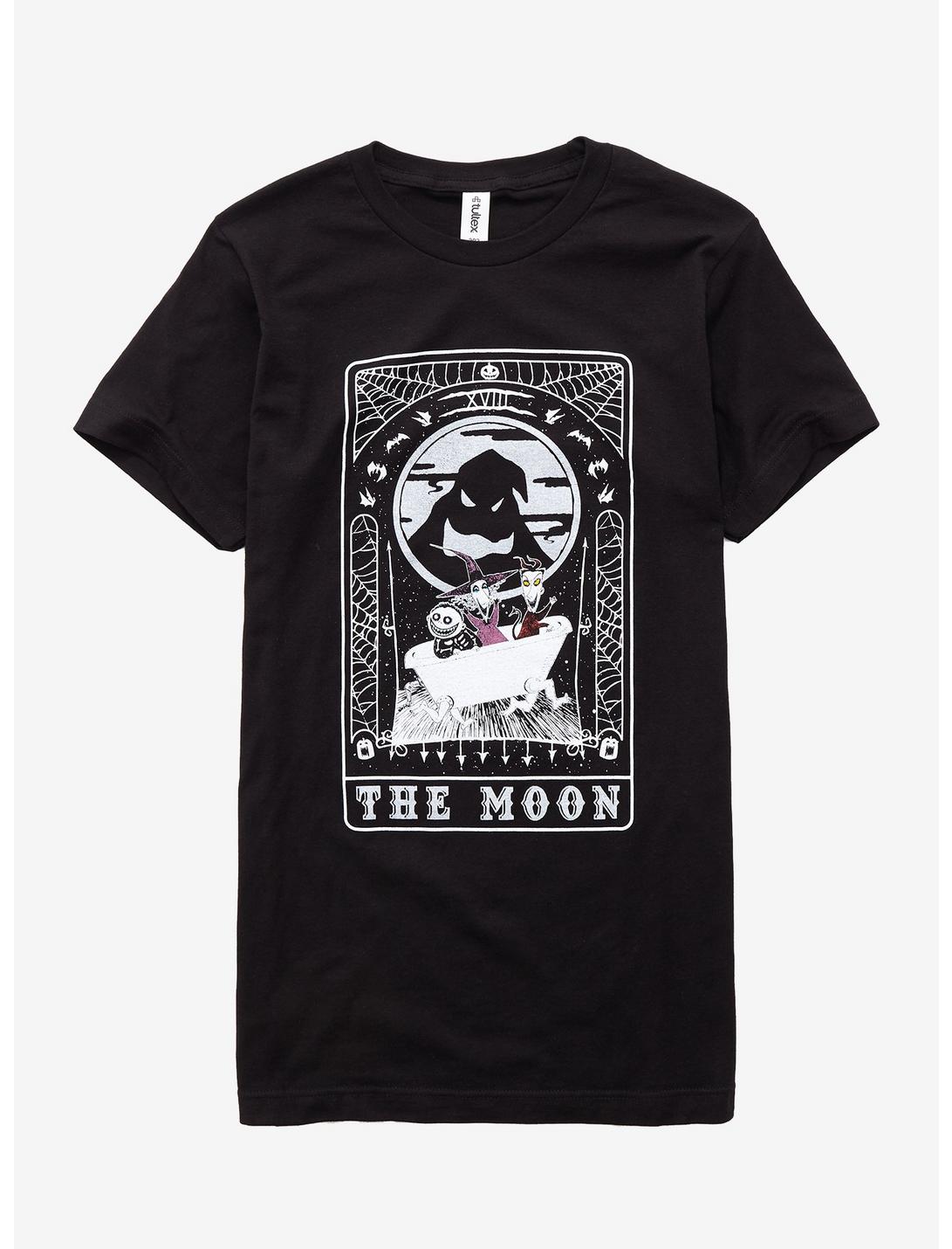The Nightmare Before Christmas The Moon Tarot Card Girls T-Shirt, WHITE, hi-res