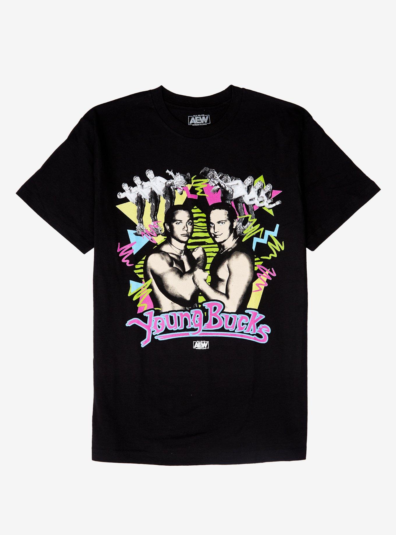 All Elite Wrestling Young Bucks Throwback T-Shirt, BLACK, hi-res