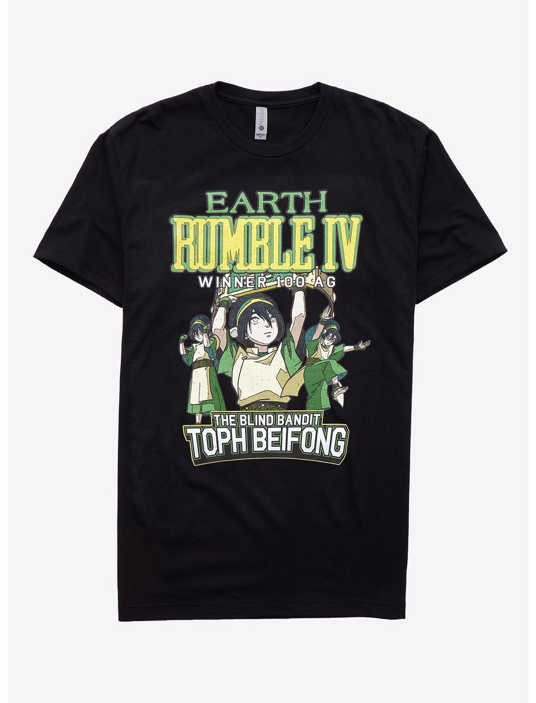 Avatar: The Last Airbender Toph Earth Rumble IV T-Shirt - BoxLunch Exclusive, BLACK, hi-res