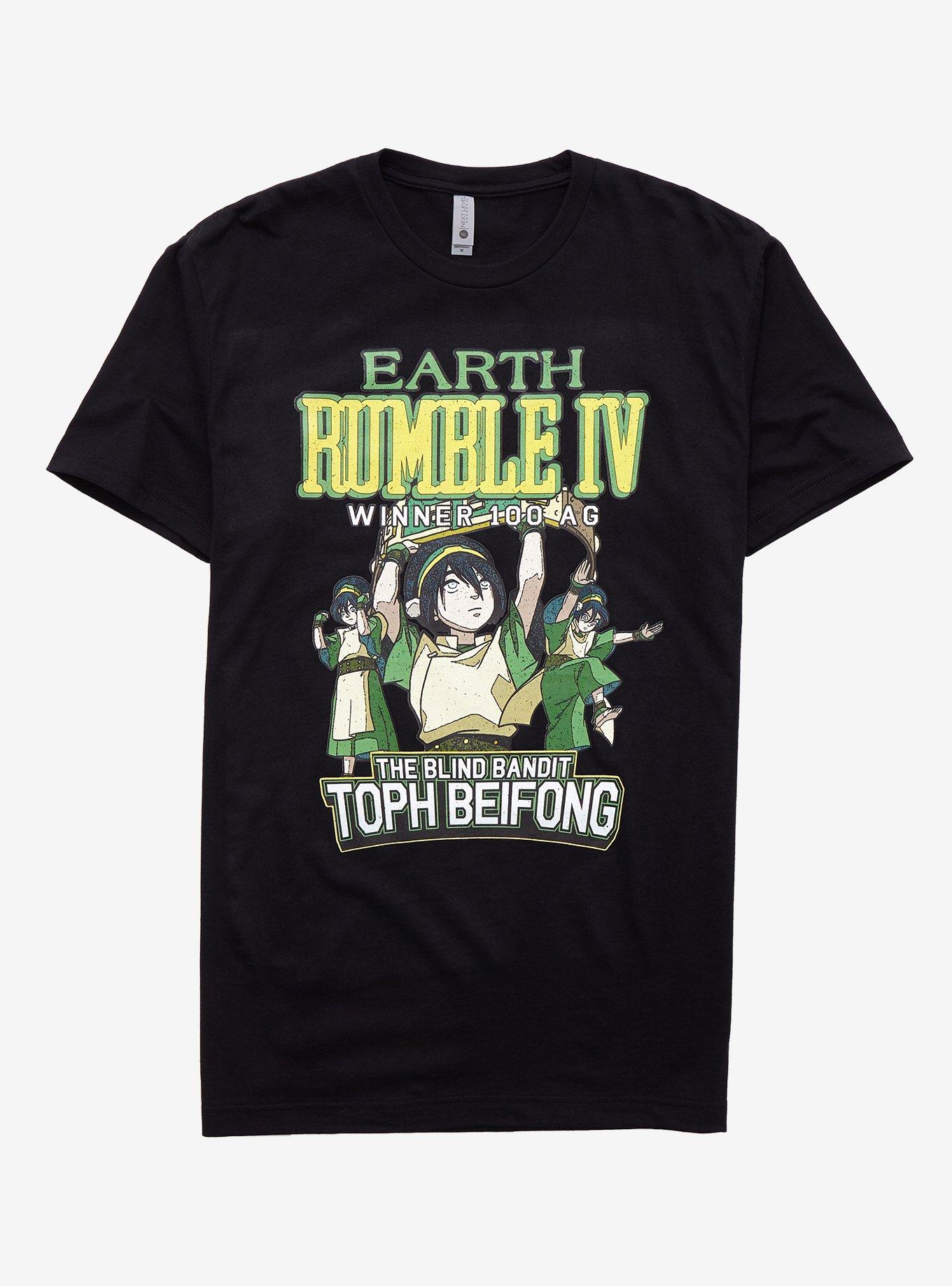 Avatar: The Last Airbender Toph Earth Rumble IV T-Shirt - BoxLunch Exclusive, BLACK, hi-res