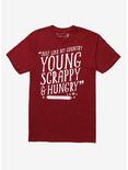 Hamilton Young Scrappy & Hungry T-Shirt, RED, hi-res