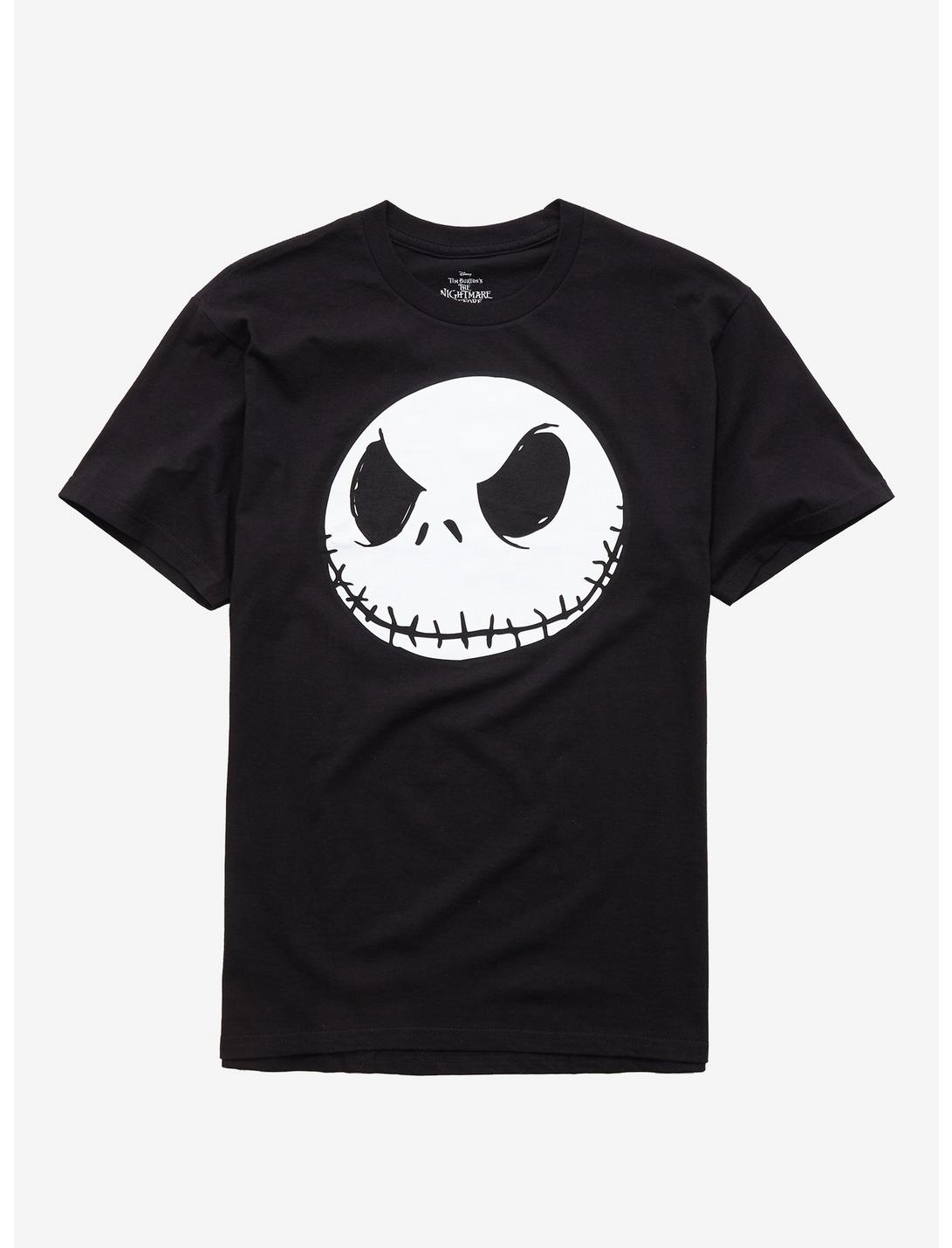 The Nightmare Before Christmas Jack Head Smirk T-Shirt, BLACK, hi-res