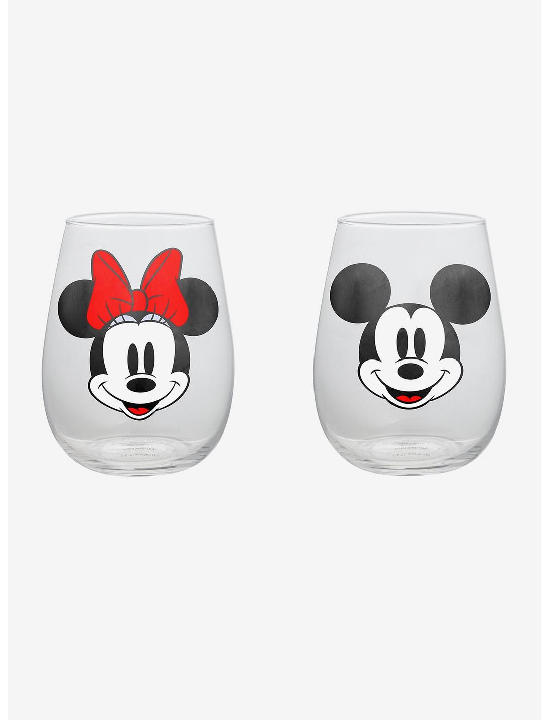 Disney Mickey Mouse & Minnie Mouse Stemless Glass Set, , hi-res