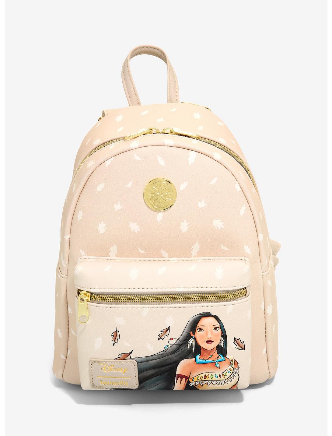 Loungefly Disney Pocahontas Cream Leaves Mini Backpack, , hi-res