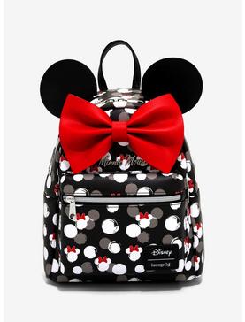 Loungefly Disney Minnie Mouse White Heads Mini Backpack, , hi-res