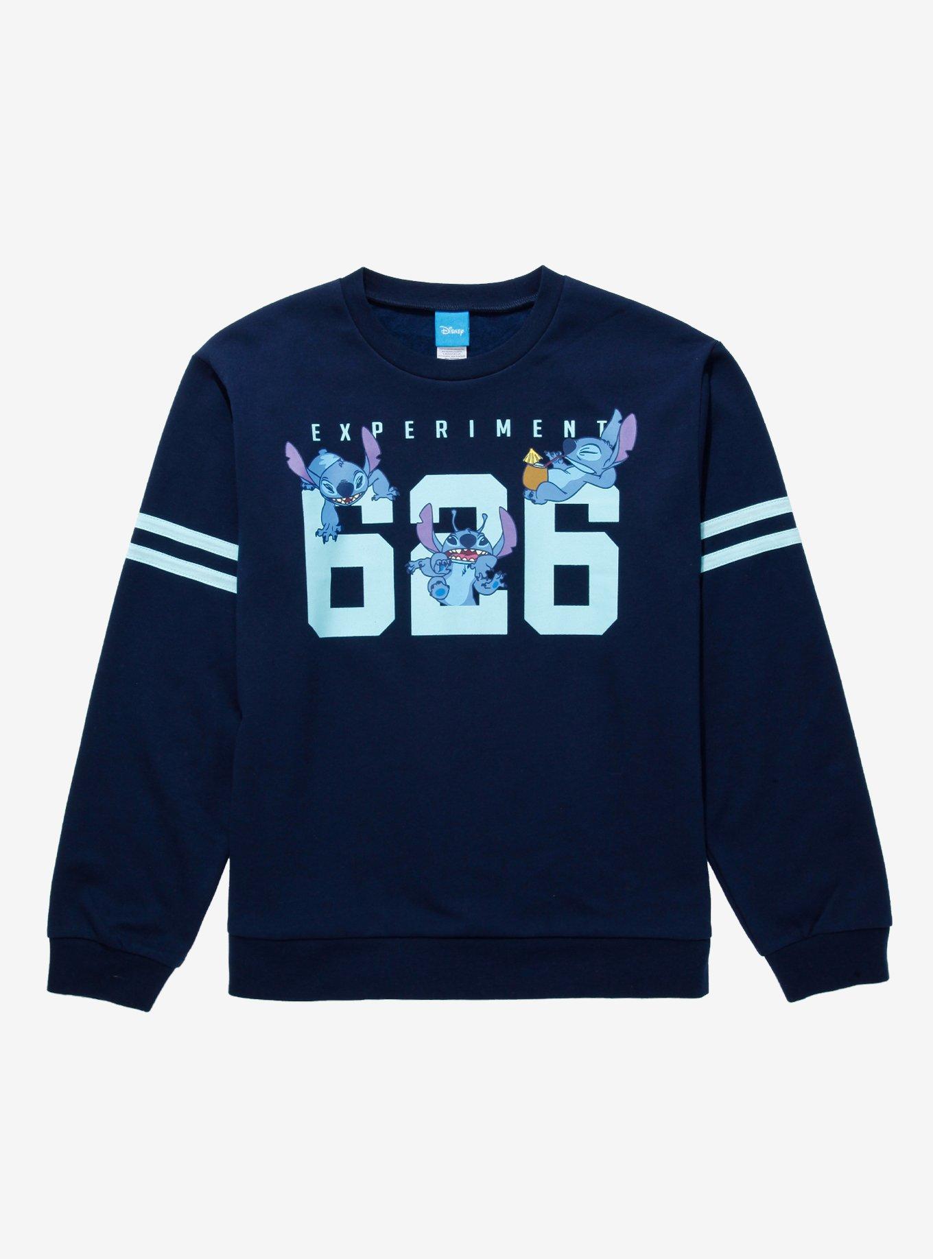 Disney Lilo & Stitch Experiment 626 Youth Varsity Crewneck, NAVY, hi-res