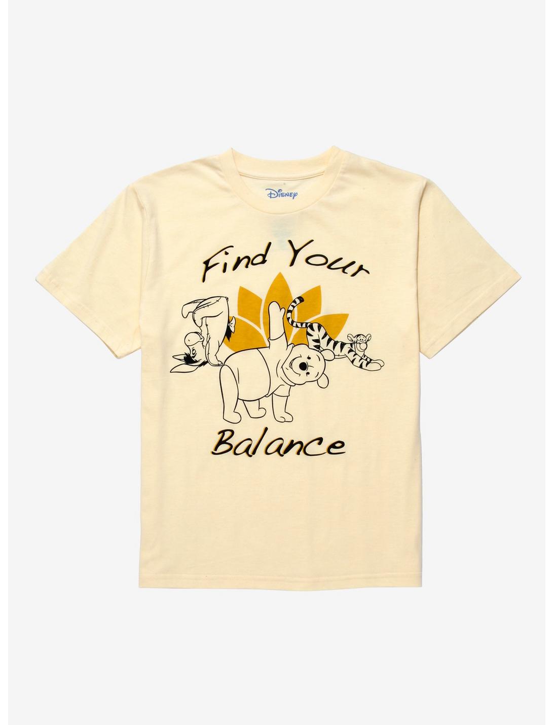 Disney Winnie the Pooh Yoga Class Youth T-Shirt -  BoxLunch Exclusive, BEIGE, hi-res