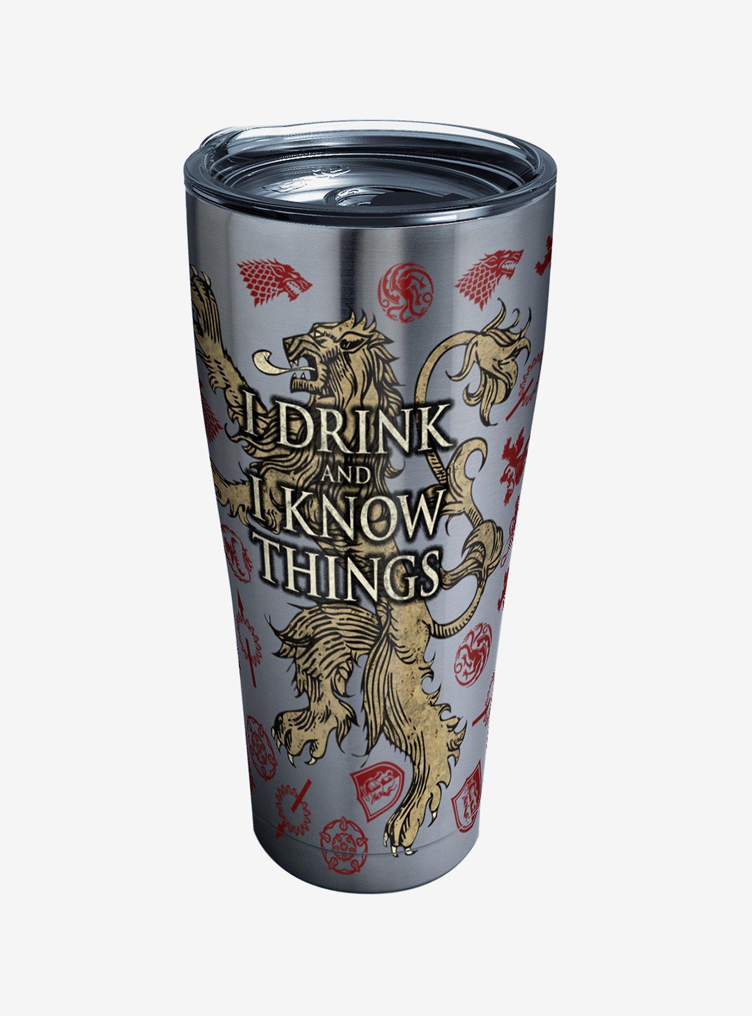 Game of Thrones House of Lannister 30oz Stainless Steel Tumbler With Lid, , hi-res