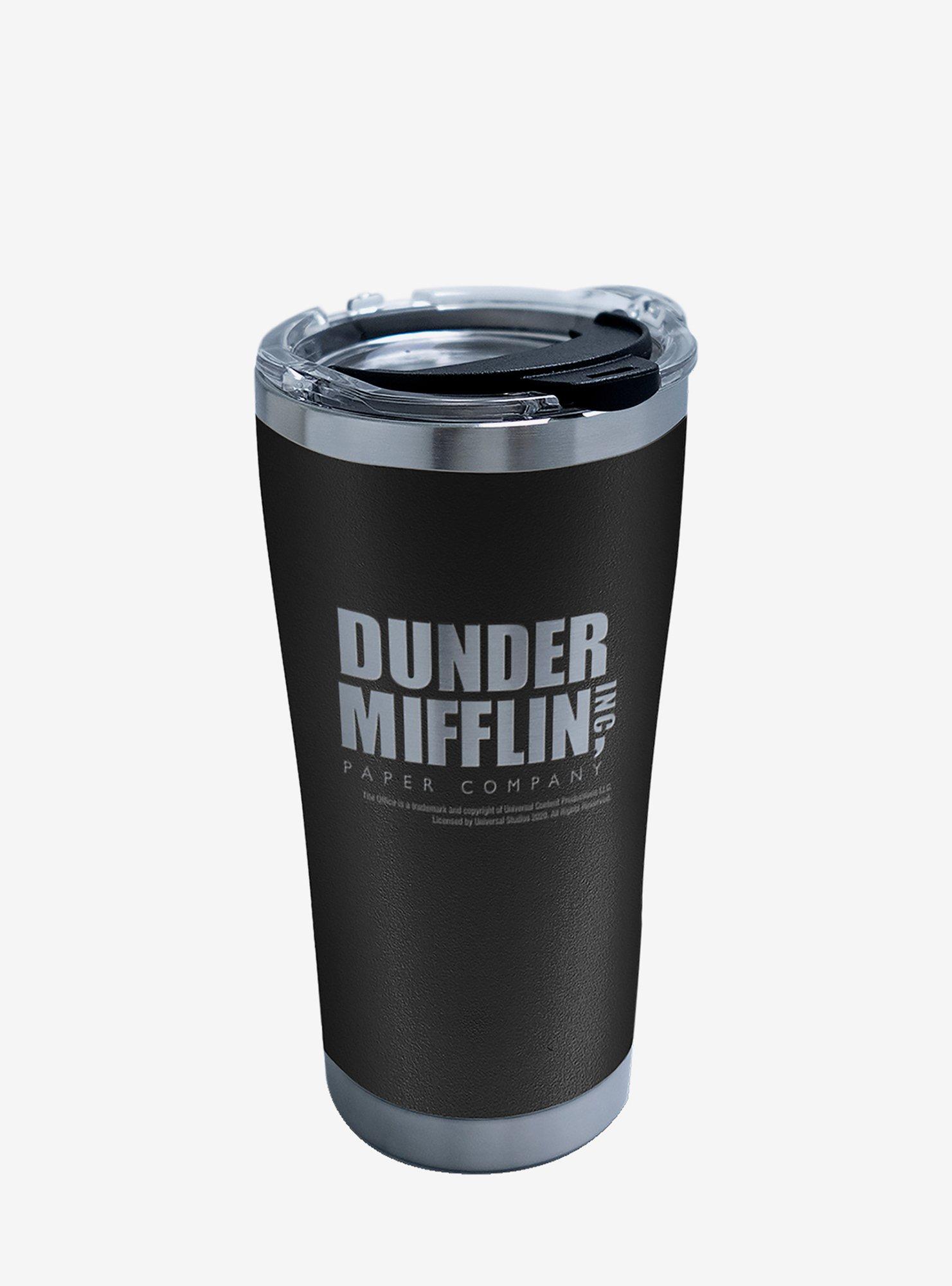 The Office Dunder Mifflin Etched Onyx Shadow 20oz Stainless Steel Tumbler With Lid, , hi-res