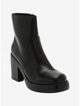 Black O-Ring Zipper Heeled Boots, MULTI, hi-res