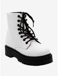 White & Black Combat Boots, MULTI, hi-res