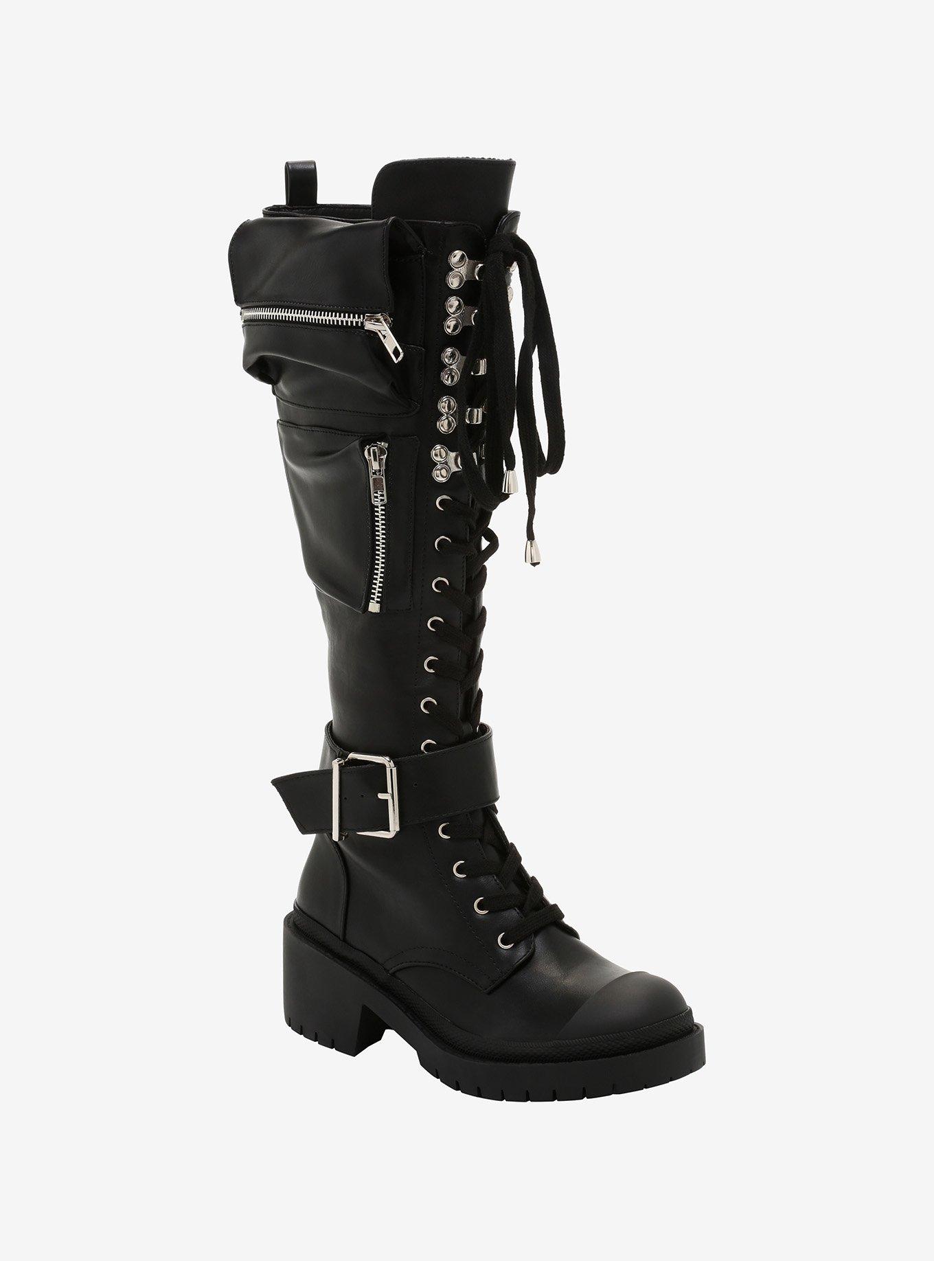 Hot topic black hot sale combat boots