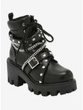 Stud Strap & Chain Chunky Boots, MULTI, hi-res