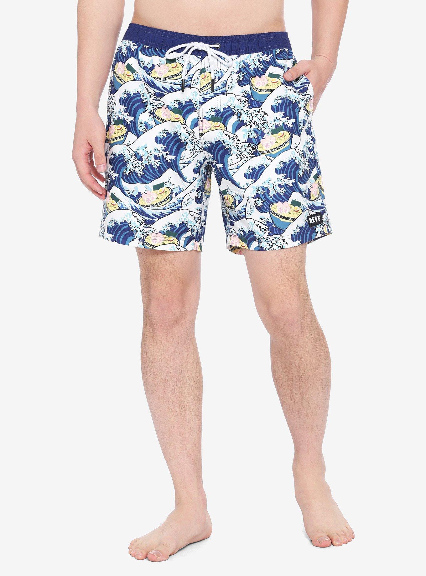 Neff Ramen Wave Swim Trunks, MULTI, hi-res