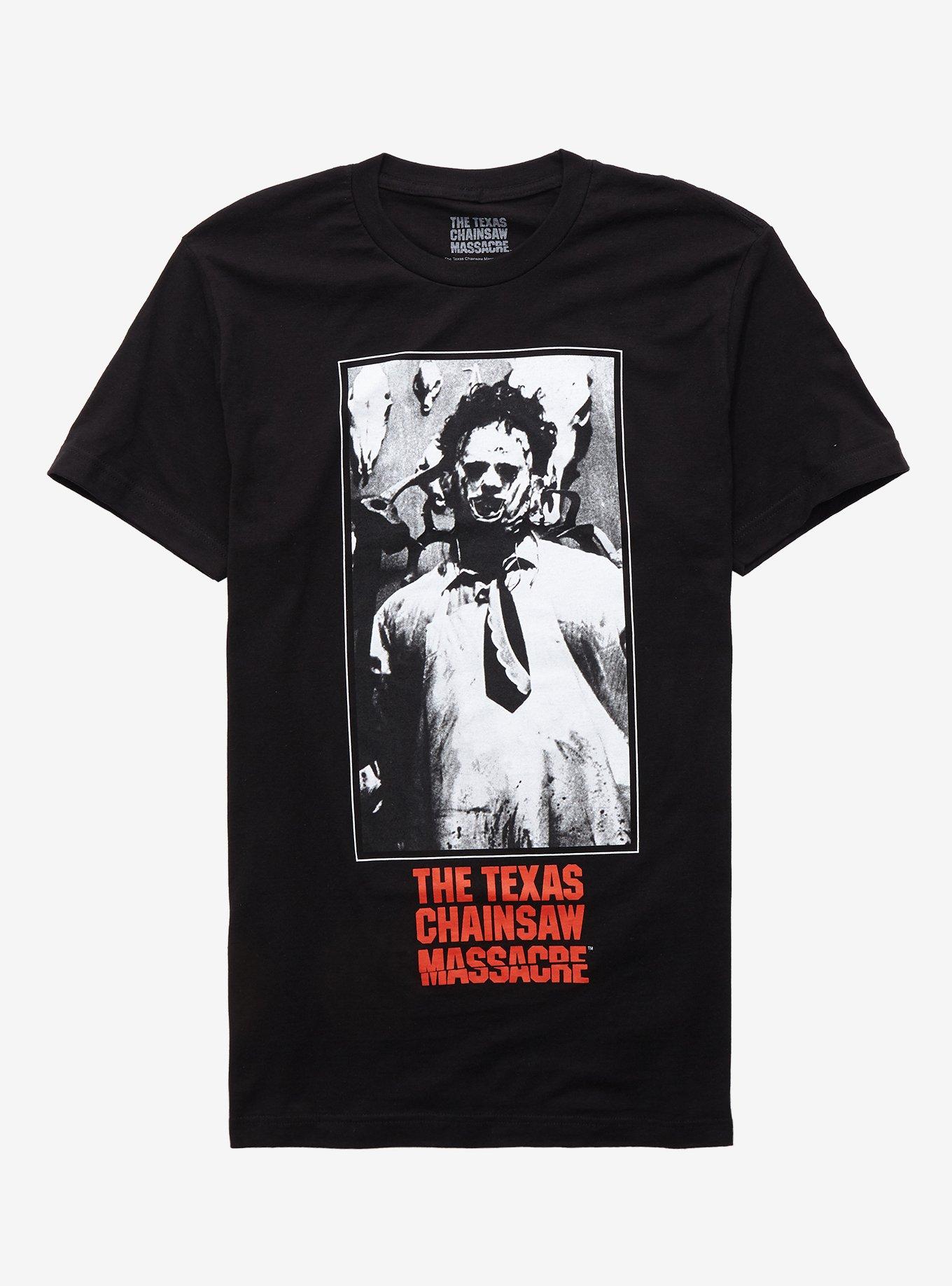 The Texas Chainsaw Massacre Black & White Leatherface Portrait T-Shirt