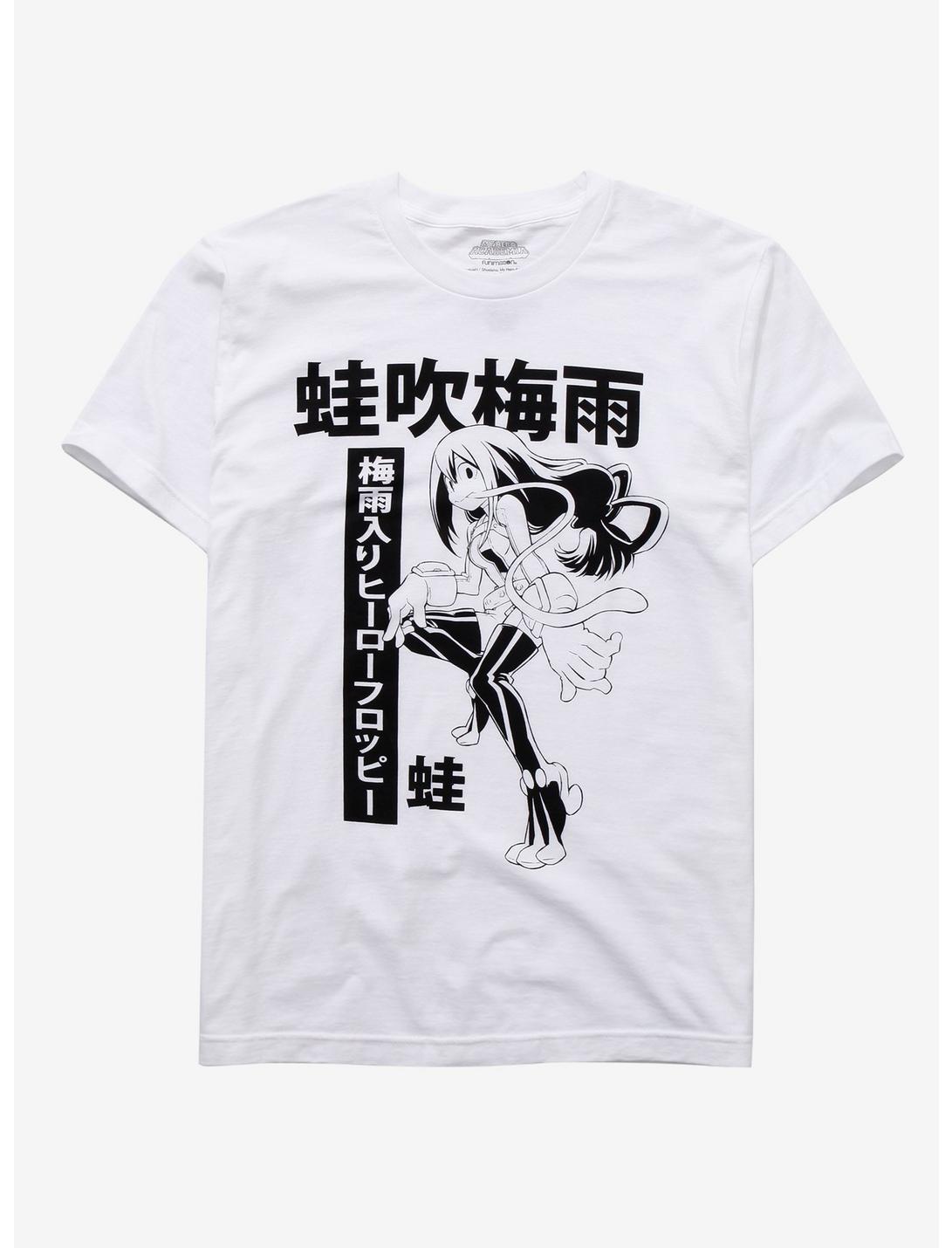 My Hero Academia Tsuyu Black & White T-Shirt, WHITE, hi-res
