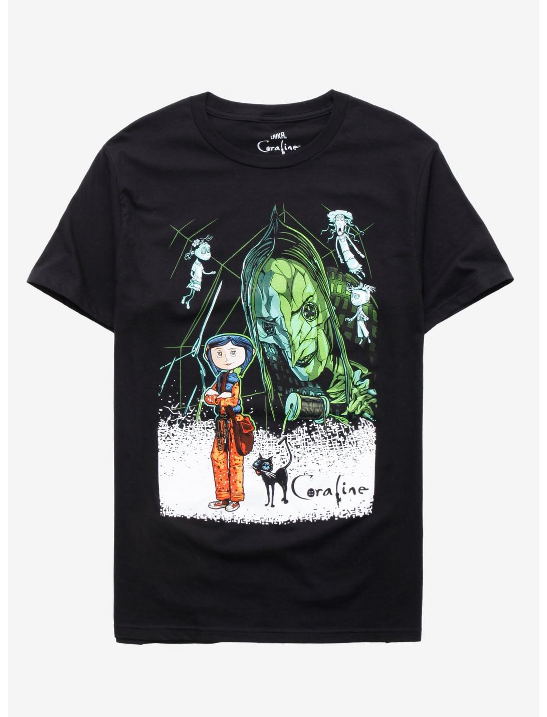 Coraline Poster T-Shirt, BLACK, hi-res