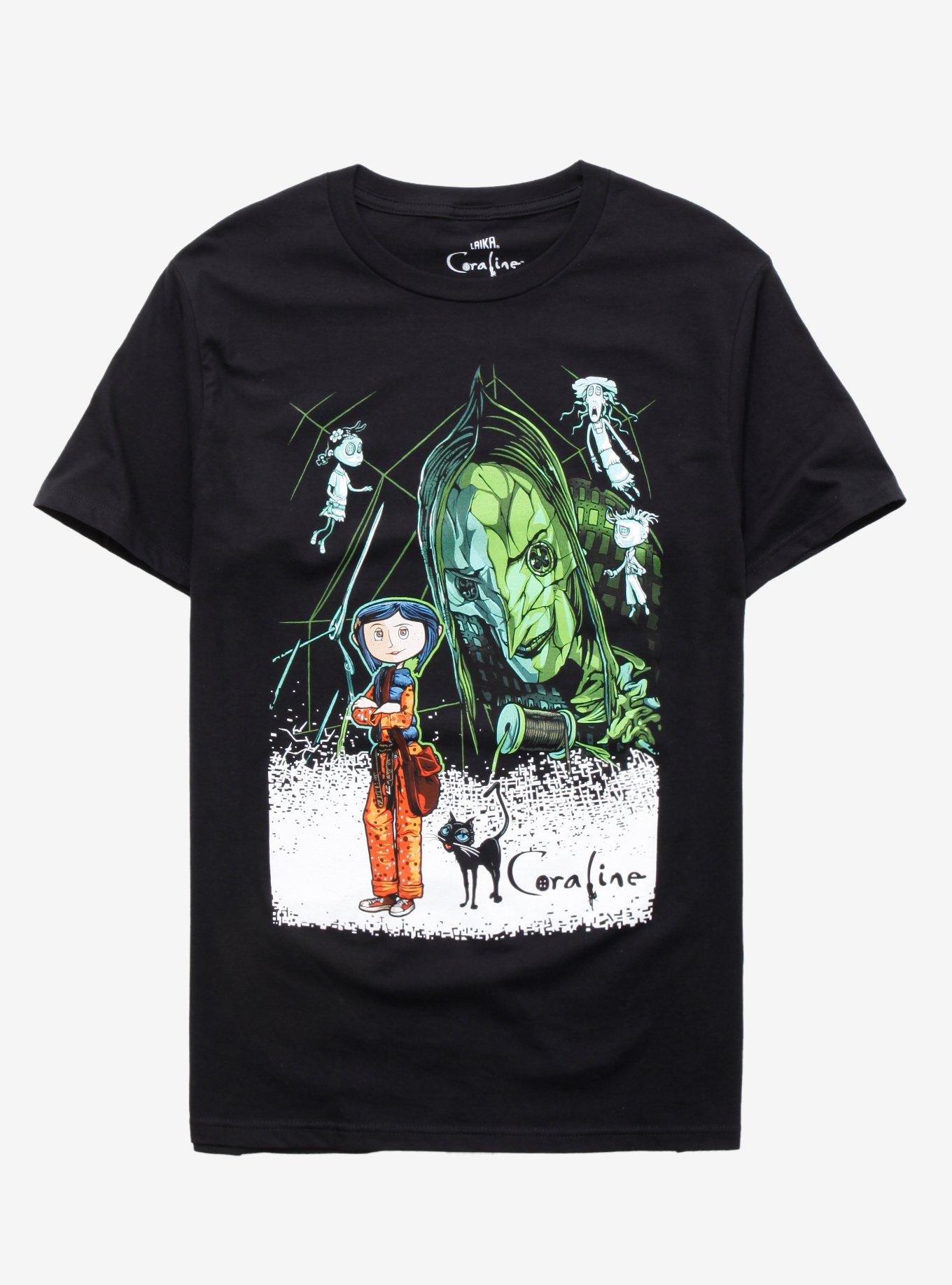 Coraline Poster T-Shirt, BLACK, hi-res