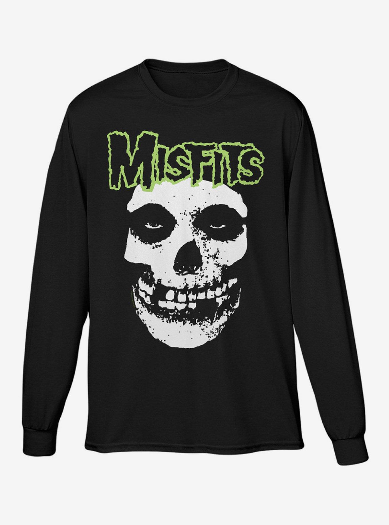 Misfits Fiend Skull Long-Sleeve T-Shirt, BLACK, hi-res