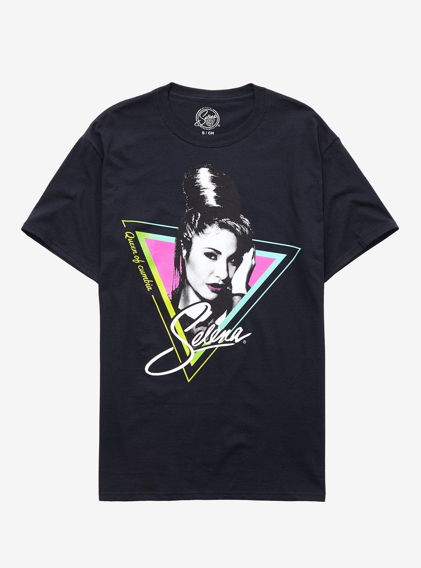 Selena Neon Triangle Girls T-Shirt, BLACK, hi-res