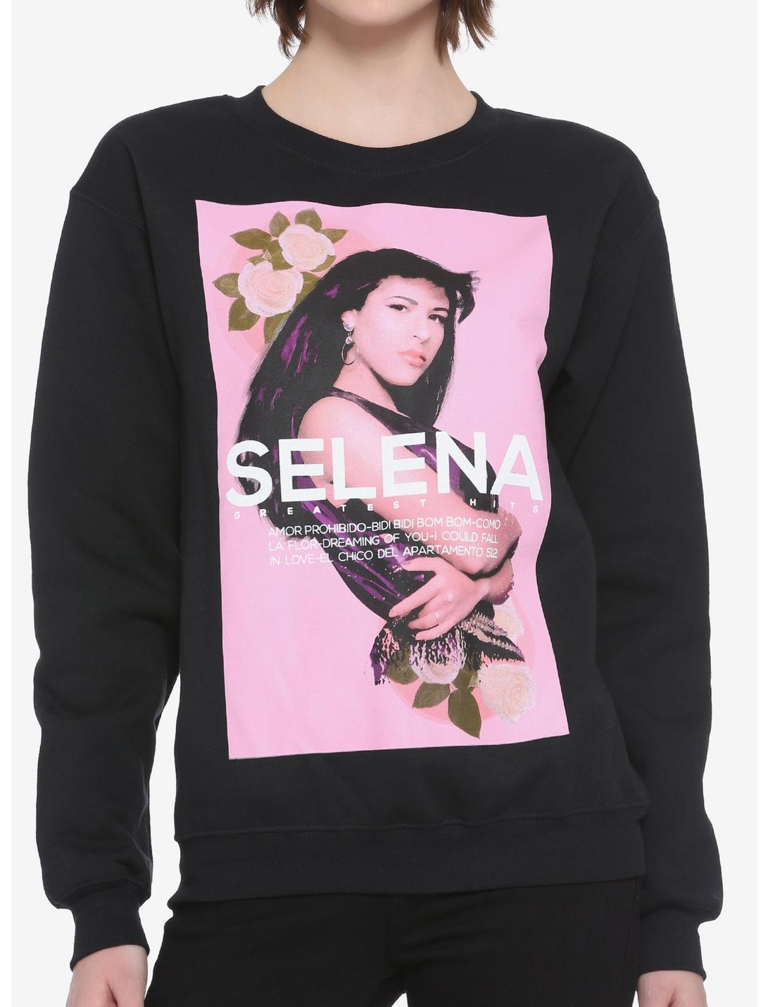 Selena Greatest Hits Girls Sweatshirt, BLACK, hi-res