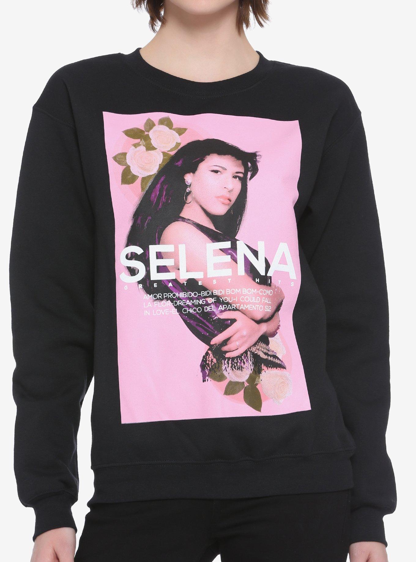 Selena Greatest Hits Girls Sweatshirt, BLACK, hi-res