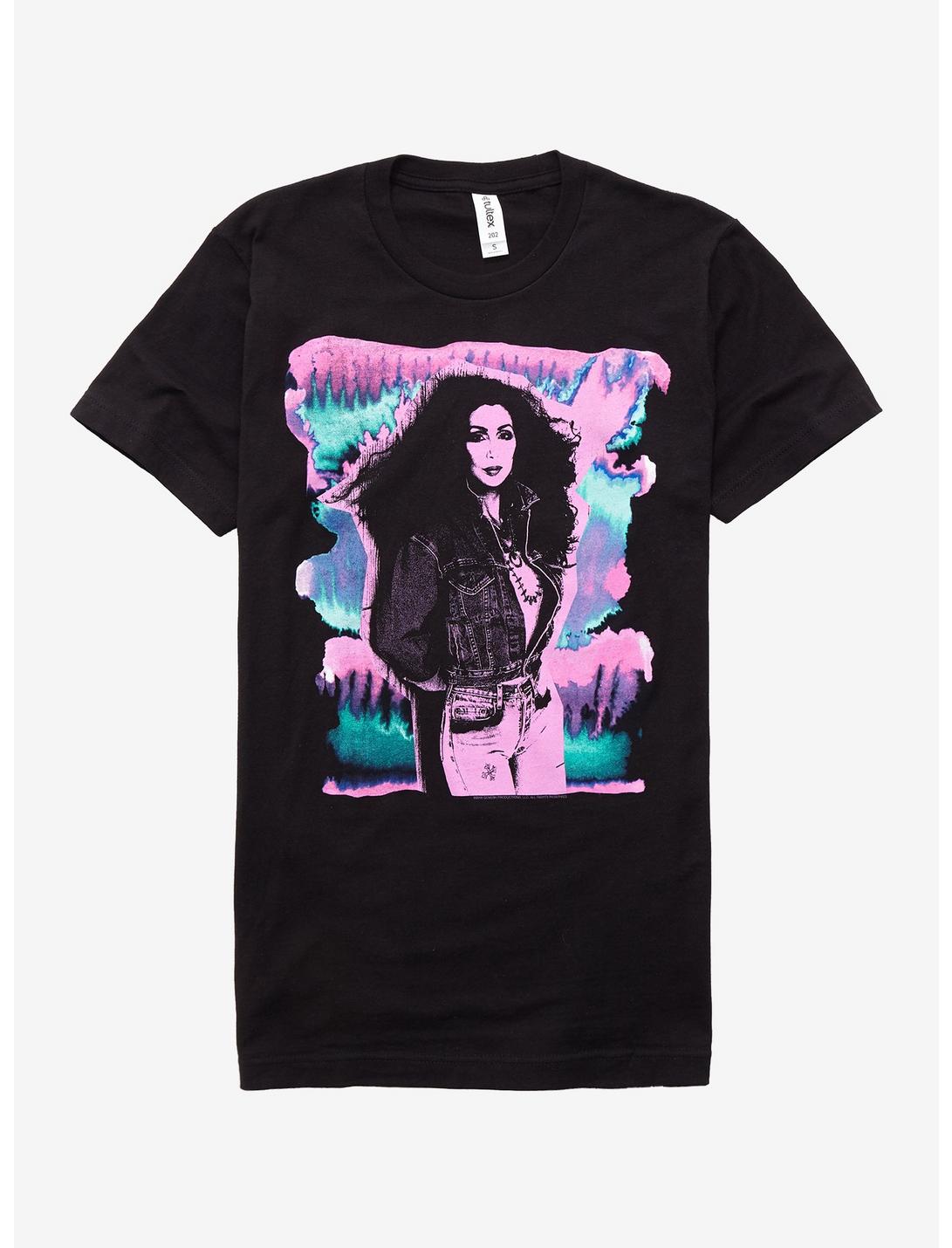 Cher Pop Neon Girls T-Shirt, BLACK, hi-res
